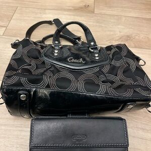 Coach Black and Gray Purse